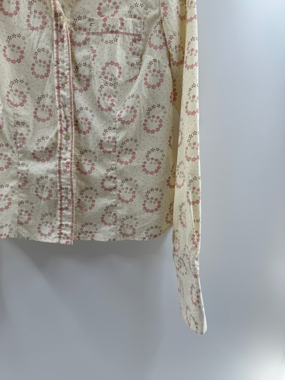 Free People Sleepwear Printed Button Down Top – Women’s Medium - Picture 3 of 8